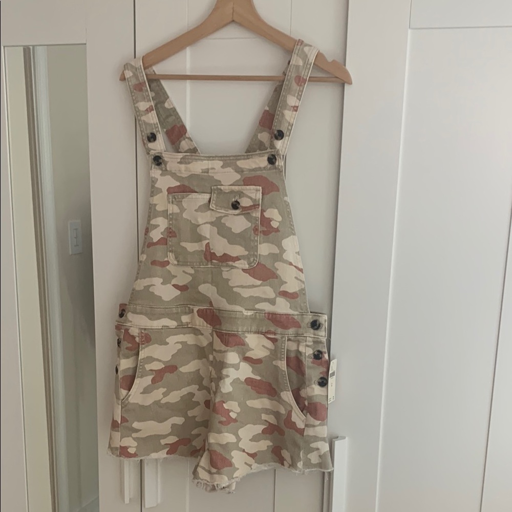 Pilcro Camo Print Overalls